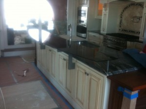 Kitchen Counter Top Glass Extension  